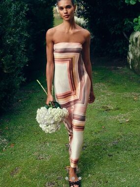 Anthropologie | Dresses | Bhldn Miley Strapless Dropwaist Highshine Satin  Maxi Dress | Poshmark